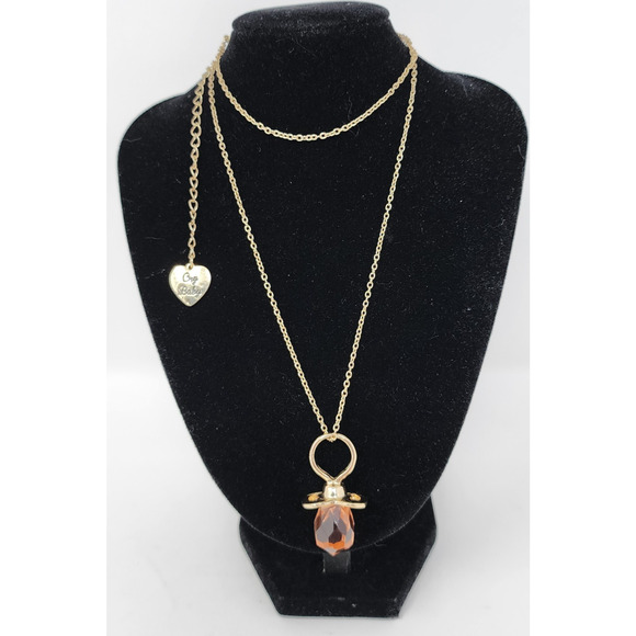 Melanie Martinez Crybaby Pacifier Gold Tone Necklace Rare HTF - Picture 1 of 16
